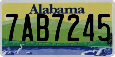 AL license plate 7AB7245