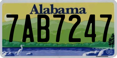 AL license plate 7AB7247