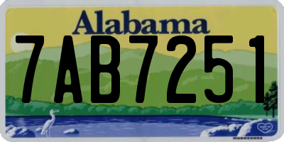 AL license plate 7AB7251