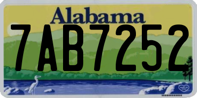 AL license plate 7AB7252