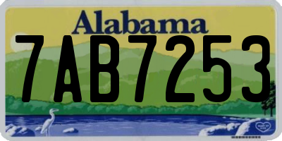 AL license plate 7AB7253
