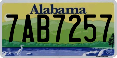 AL license plate 7AB7257