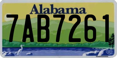 AL license plate 7AB7261