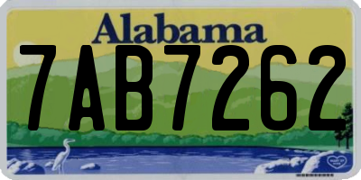 AL license plate 7AB7262