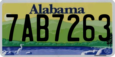 AL license plate 7AB7263