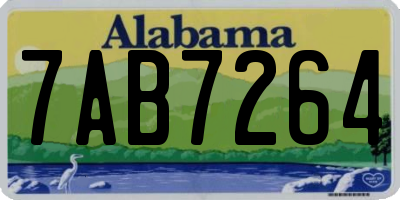 AL license plate 7AB7264