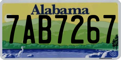 AL license plate 7AB7267