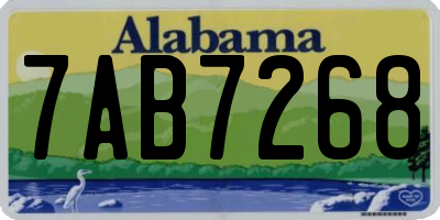 AL license plate 7AB7268