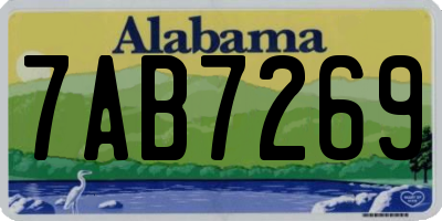 AL license plate 7AB7269