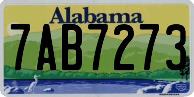 AL license plate 7AB7273