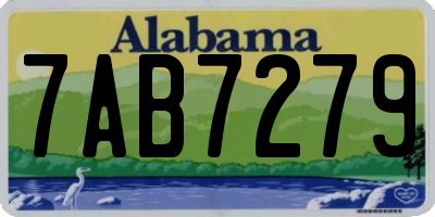 AL license plate 7AB7279