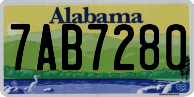 AL license plate 7AB7280