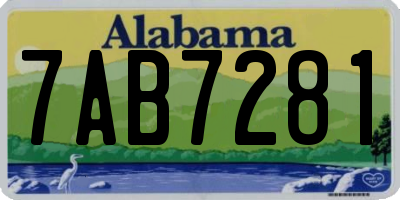 AL license plate 7AB7281