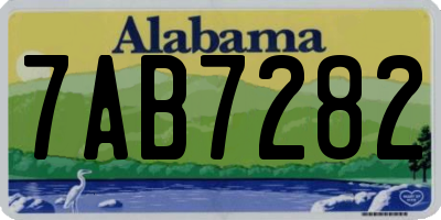 AL license plate 7AB7282