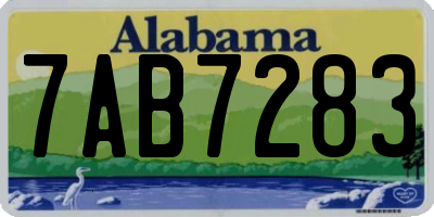 AL license plate 7AB7283