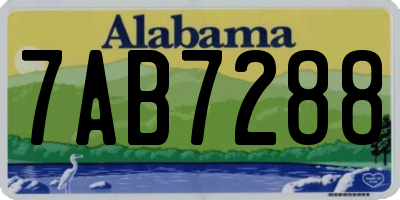 AL license plate 7AB7288