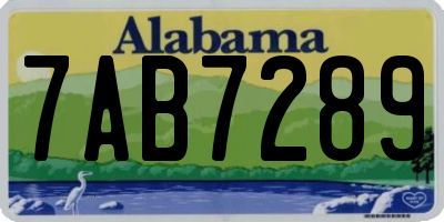 AL license plate 7AB7289
