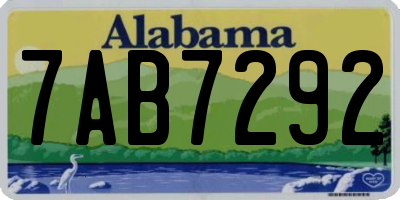 AL license plate 7AB7292