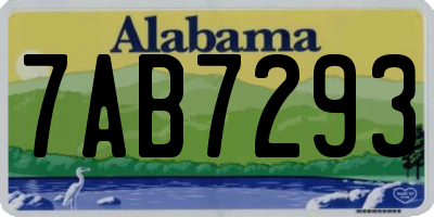 AL license plate 7AB7293