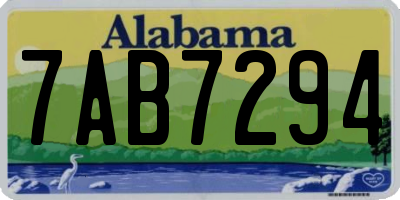 AL license plate 7AB7294