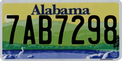 AL license plate 7AB7298