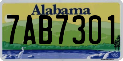 AL license plate 7AB7301