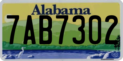 AL license plate 7AB7302