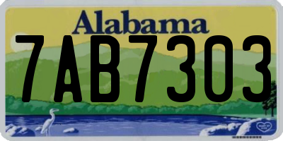 AL license plate 7AB7303