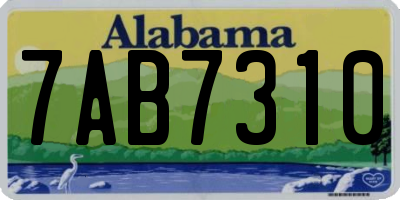 AL license plate 7AB7310