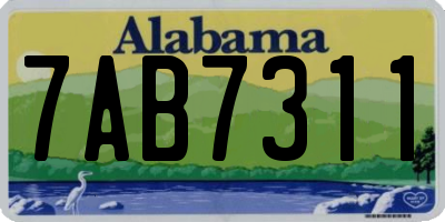 AL license plate 7AB7311