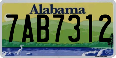 AL license plate 7AB7312