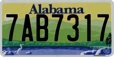 AL license plate 7AB7317