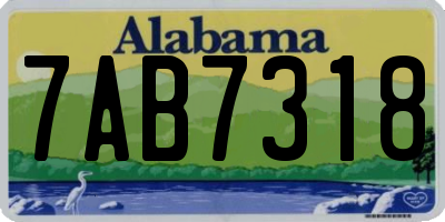 AL license plate 7AB7318