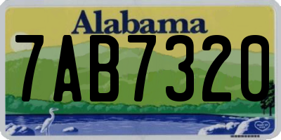 AL license plate 7AB7320