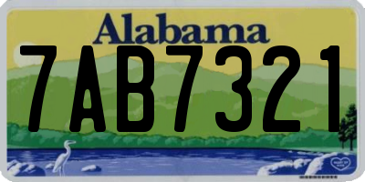 AL license plate 7AB7321