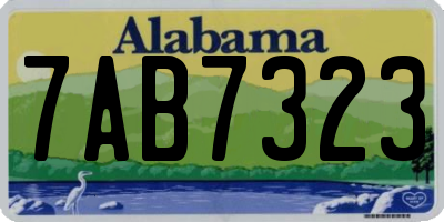 AL license plate 7AB7323