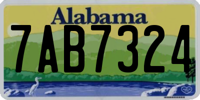 AL license plate 7AB7324