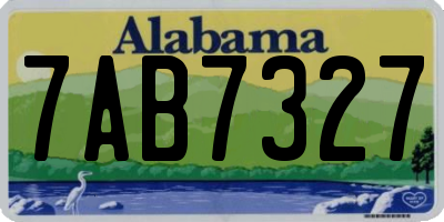 AL license plate 7AB7327