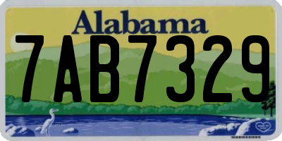 AL license plate 7AB7329