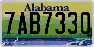 AL license plate 7AB7330