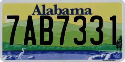 AL license plate 7AB7331