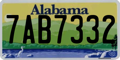AL license plate 7AB7332