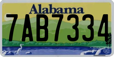 AL license plate 7AB7334