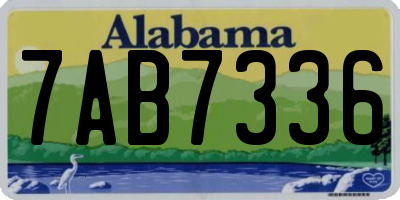 AL license plate 7AB7336