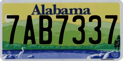AL license plate 7AB7337