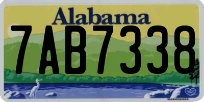 AL license plate 7AB7338