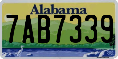 AL license plate 7AB7339