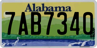 AL license plate 7AB7340