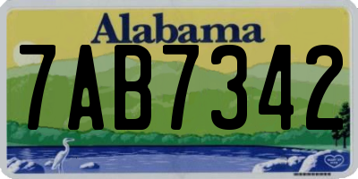AL license plate 7AB7342