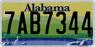 AL license plate 7AB7344